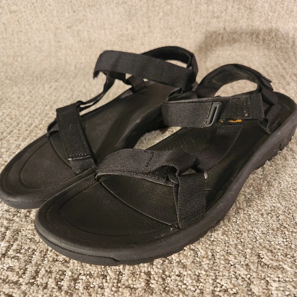 Mens Sandals Size 14 Teva Black Adjustable Straps 1019234 Slip On